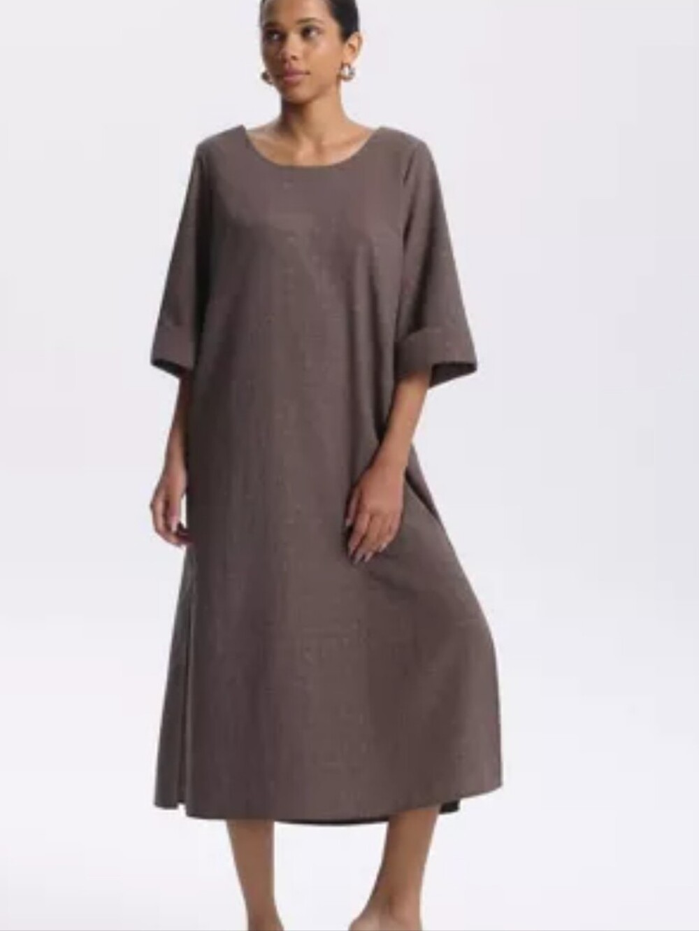 a new day Brown Relaxed Midi Dress